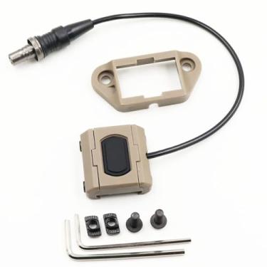 Imagem de Interruptor de pressão leve de arma para conjunto de interruptor de fita de luz Scout M300 M600 ST07, com montagem em trilho Picatinny de 20 mm e montagem Mlok/Keymod (SF Plug-Tan)
