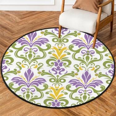 Imagem de Tapete redondo pequeno de 1,5 m para o dia de São Patrício, tapete circular antiderrapante, lavável, tapete circular para quarto, sala de estar, berçário, cozinha, banheiro, entrada, decoração de casa