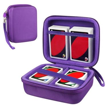 Imagem de ZORETCO 300+ Game Card Storage Box, Collectible Trading Card Storage Holder Compatible with UNO/MTG/YuGiOh/TCG, Sports Card and Baseball Cards Playing Card Box, Purple (Case Only)
