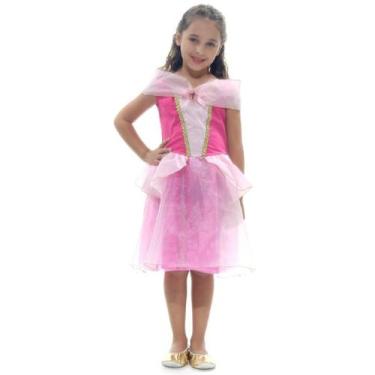 Imagem de Fantasia Princesa Rosa Curta Vestido Infantil - Diversos, UNICA, P