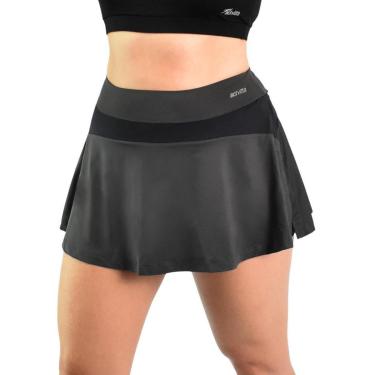 Imagem de Short Saia Para Treino Feminino Activitta Preto Grafite-Feminino