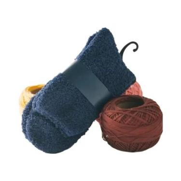 Imagem de Meias Térmicas De Inverno Para Homens Em Fleece Coral, Meias Quentes E