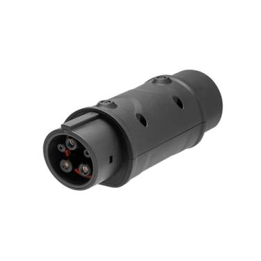 Imagem de Adaptador de carregamento ev IEC 62196 adaptador EV soquete 32A veículo elétrico carro EV carregador conector tipo 2 e tipo1 adaptador de carregamento de veículo elétrico