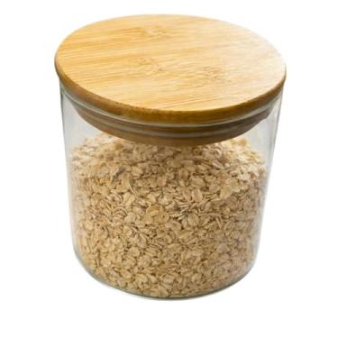 Imagem de Pote de Vidro Borossilicato com Tampa de Bambu (550 ml)