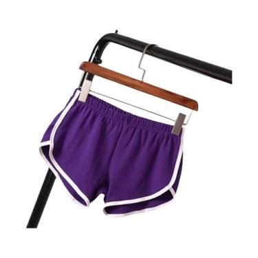 Imagem de Shorts Casuais Femininos Em Cores Sólidas Para Yoga, Fitness E Corrida