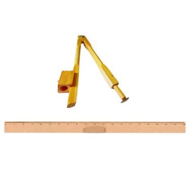 Imagem de Kit Geométrico do Professor Mdf Com Régua 1 Metro e Compasso Para Quad