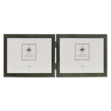 Imagem de Lawrence Frames Coleção Hinged Double Horizontal Wood Picture Frame Gallery, 12,7 x 17,8 cm, verde