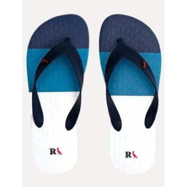 Imagem de Chinelo Reserva Trancoso Classic Branco/Azul Médio/Marinho-Masculino