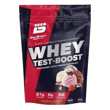 Imagem de WHEY TEST-BOOST 900G REFIL BIO SPORT sabor:morango - Bio Sport USA, mo