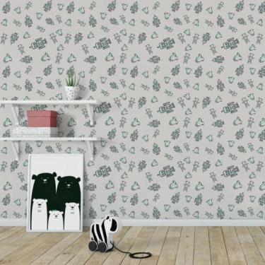 Imagem de Papel De Parede Infantil Robô Ursinho Baby