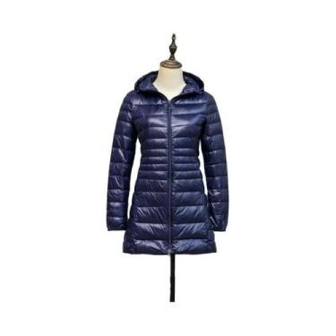 Imagem de Jaqueta De Pluma Longa Com Capuz Para Mulheres Em 12 Cores, Casaco Lev