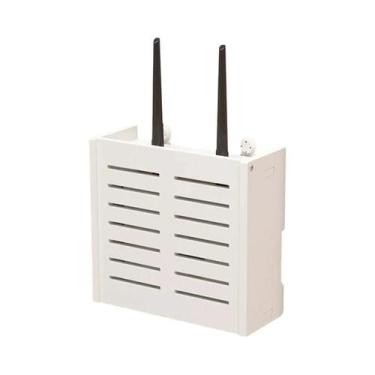 Imagem de Caixa De Armazenamento Para Roteador Wifi Montada Na Parede Da Sala De