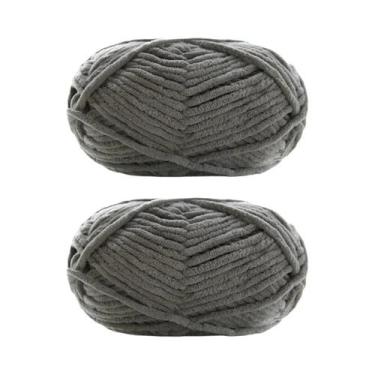 Imagem de Fio De Veludo Grosso 2 Peças 50g Cada Lã Chenille Macia Para Tricô Art