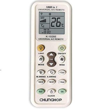 Imagem de CHUNGHOP K-1028E Controle remoto universal A/C 1000 em 1 para LG Gree Midea Toshiba Haier Daikin Hitachi Sharp Panasonic Samsung Sanyo Hisense