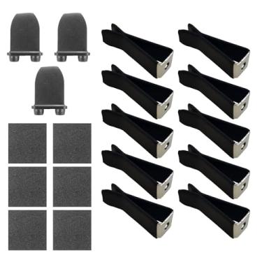 Imagem de Zeathery Clipes de ventilação de carro de cabeça quadrada, luminária de conversão de decoração de saída de ar de veículo, encaixa perfeitamente na grade de favo de mel do console de carro, compatível