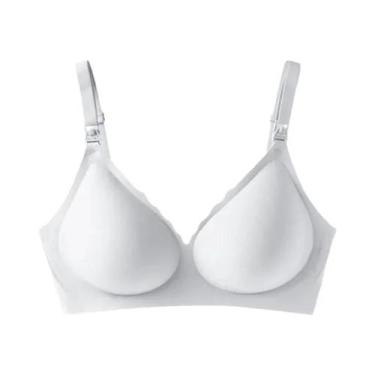 Imagem de Sutiã De Amamentação Ultra Fino Sem Costura Com Abertura Frontal Em Ge