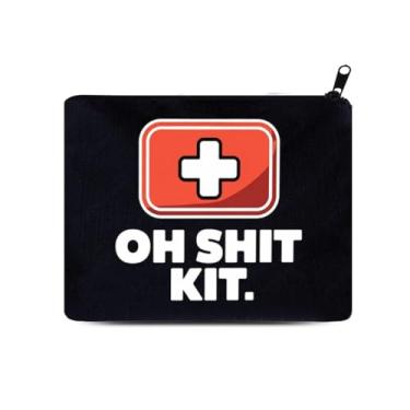 Imagem de Bolsa organizadora de pílulas de medicina preta para enfermeira, médico, presente de aniversário, bolsas médicas engraçadas com zíper, bolsas de cosméticos, bolsas de higiene pessoal de viagem, kit de