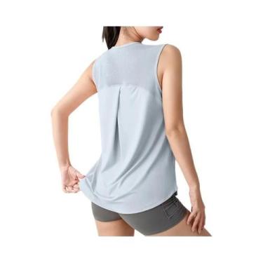 Imagem de Camiseta Esportiva Feminina De Secagem Rápida, Sem Mangas, Para Yoga, 