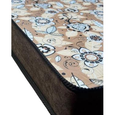 Imagem de Colchão Estampado MARROM Solteiro D28 88x188x14 cm Espuma Qualidade Be