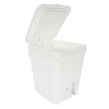 Imagem de Lixeira 8 Litros Com Pedal Para Abertura Cesto De Lixo Slim Organizado