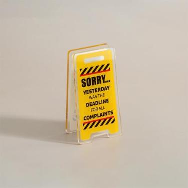 Imagem de Placa de mesa acrílica Leave Me Alone, I'm Busy - decoração de escritório bem-humorada, presente unissex para colegas de trabalho, decoração de quarto versátil