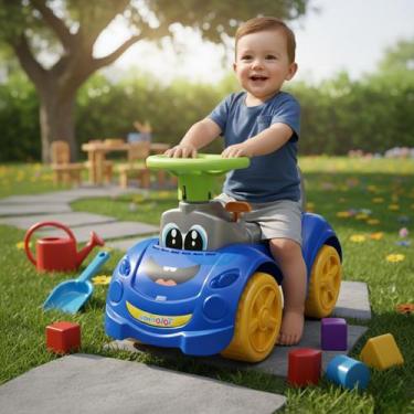 Imagem de Totokinha Infantil Menino Azul com buzina, chave e peças - Cardoso Toy