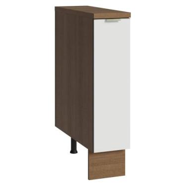 Imagem de Balcão Porta-temperos 20cm 1 Porta (com Tampo) Rustic/branco Veludo Lux Madesa