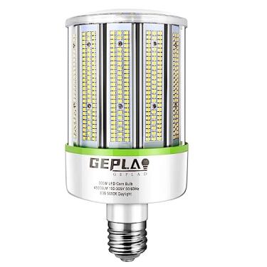 Imagem de GEPLAD Lâmpada LED de milho equivalente a 1000 W, lâmpadas de base E39 Mogul de 300 W, lâmpada de halogeneto de metal de substituição de 42.000 lúmens/HID/HPS, luz do dia de 5000 K para luz de