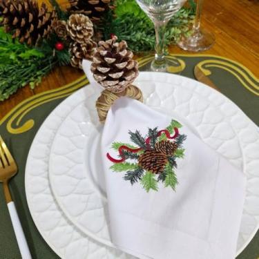 Imagem de Porta Guardanapo Natal Pinha Nevada