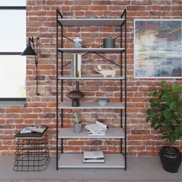 Imagem de Estante Alta com 6 Prateleiras 185x80x33cm Yon - Metalig