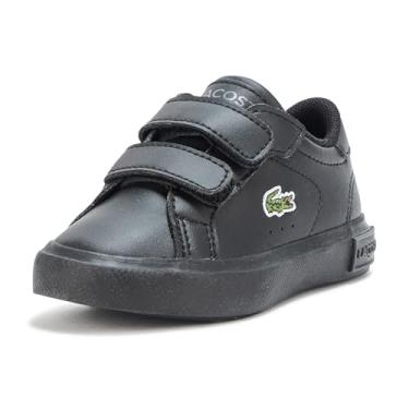 Imagem de Lacoste Tênis unissex infantil Powercourt, Preto/preto, 8.5 Infant