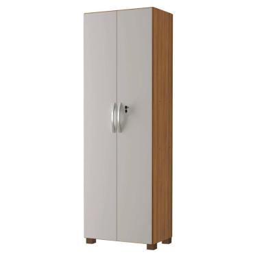 Imagem de Armário Multiuso Com Chave 2 Portas Chicago Notável Freijó / Off White