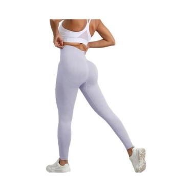Imagem de Leggings Femininas De Cintura Alta Sem Costura, Secagem Rápida, Respir