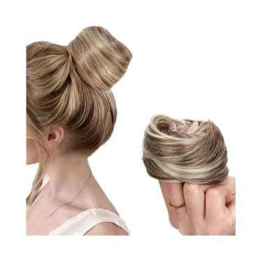 Imagem de Peruca De Coque Desgrenhado Volumoso Com Faixa De Cabelo, Cabelo Sinté