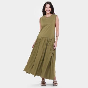 Imagem de Vestido Longo Farm Casual Feminino, Off white, G