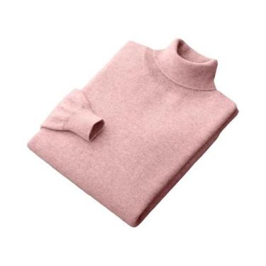 Imagem de Suéter Masculino De Gola Alta Grosso E Pesado, Quente De Lã, Estilo St