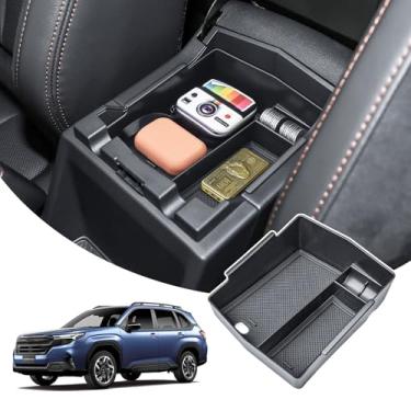 Imagem de TACOBRO Bandeja de console central compatível com Subaru Forester 2025 2026 Organizador de caixa de armazenamento interno para apoio de braço, acessórios de fácil remoção