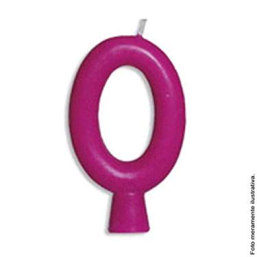 Imagem de Vela Aniversario N 0 Solid Colors Fucsia - Pacote Com 01 Un Regina Fucsia