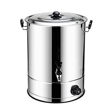 Imagem de Caldeira de água de bufê de 30L/50L com torneira, tampa bloqueável de aço inoxidável, perfeita para uso comercial e doméstico, ideal para água quente, chá de leite, café e suco