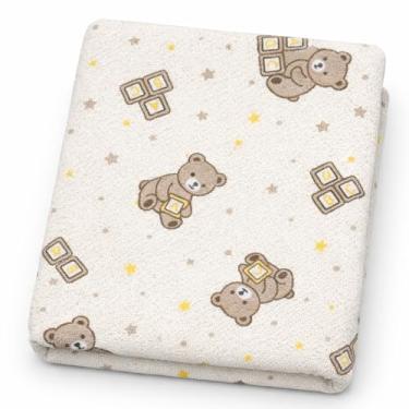 Imagem de Toalha de Banho com Capuz Bebê 100% Algodão – Macia, Absorvente e Confortável p/Recém-Nascido e Criança (Bege)