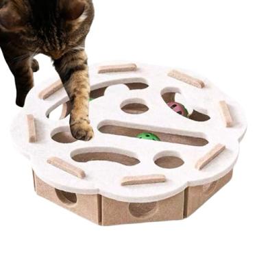 Imagem de Brinquedos de quebra-cabeça para gatos, jogo de feltro de gatinho, jogo de caixa de quebra-cabeça para gatos | para casa, jardim, pátio, pátio, varanda, exercícios internos e externos