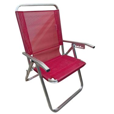 Imagem de Cadeira De Praia Noronha Oversize 140kg Sanete Ronchetti Cor Rosa