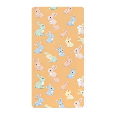 Imagem de SEHANY Lençol de berço fofo de 99 cm x 68 cm – Lençol de berço de algodão macio e respirável para berço padrão e colchão infantil, para meninos e meninas