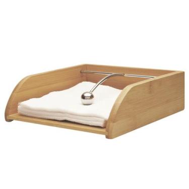 Imagem de Porta Guardanapo Bambu Com Peso Papel Mesa Cantinho Do Café Ou - Ou Ma