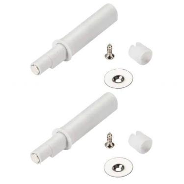 Imagem de Kit 12 Fechos Toque P/ Armários Embutir Tip-on Branco - Paraiso Ferrag