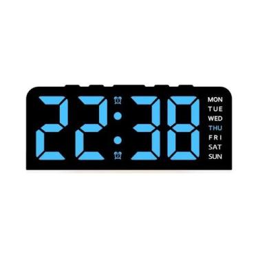 Imagem de Despertador Digital LED Com Alimentação USB E Luz Ambiente, 4 Níveis D