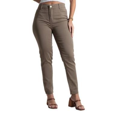 Imagem de Calça Sarja Sawary Cigarrete - 282138 - Caqui escuro 40, Marrom, 40