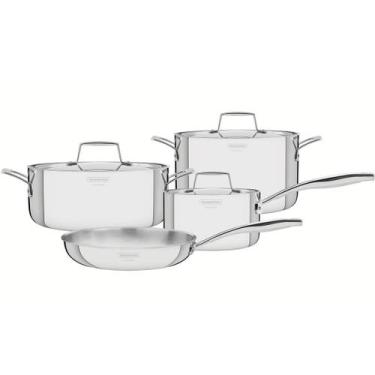 Imagem de Jogo de Panelas Tramontina Grano em Aço Inox Corpo Triplo 4pçs Caçarol