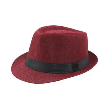 Imagem de Chapéu Fedora De Palha Unissex Para O Verão, Estilo Jazz, Casual E Mod