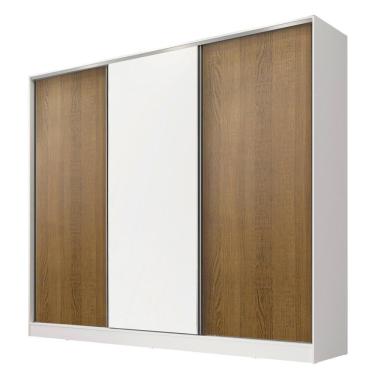Imagem de Guarda Roupa Casal 100% MDF Royale 3 Portas de Correr Madesa
